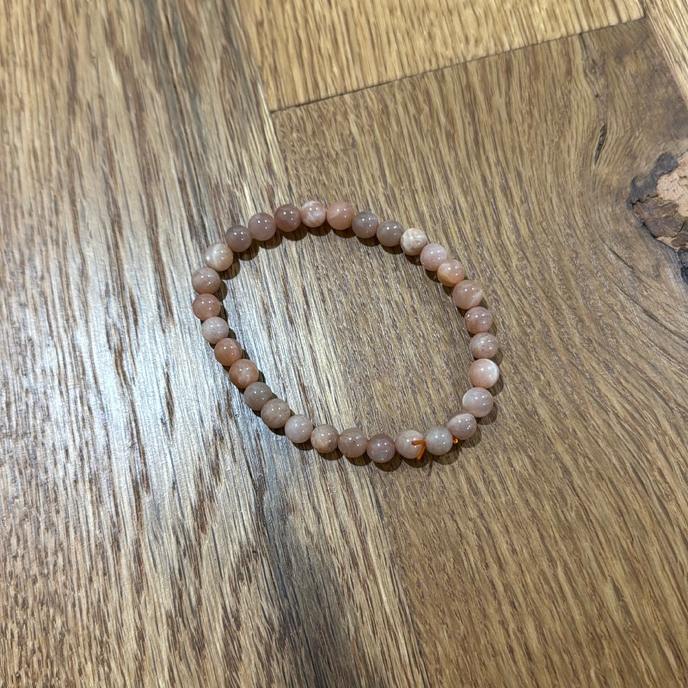 Peach Moonstone Stretchy Bracelet